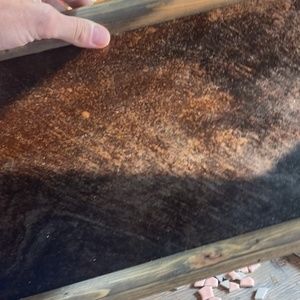 Stained birch cheese board